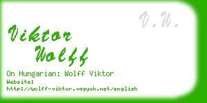 viktor wolff business card